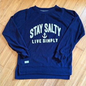 Simply Southern Navy Stay Salty Sweater